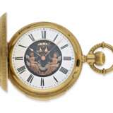 Pocket watch: extremely rare gold/enamel hunting case watch s… - photo 3