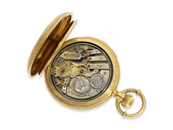Pocket watch: extremely rare gold/enamel hunting case watch s… - photo 4