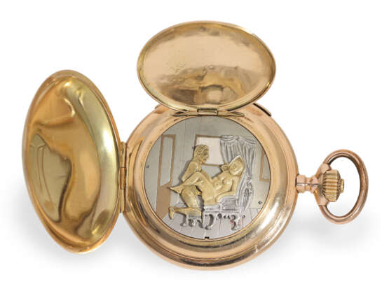 Pocket watch: heavy gold hunting case watch with minute repea… - photo 1