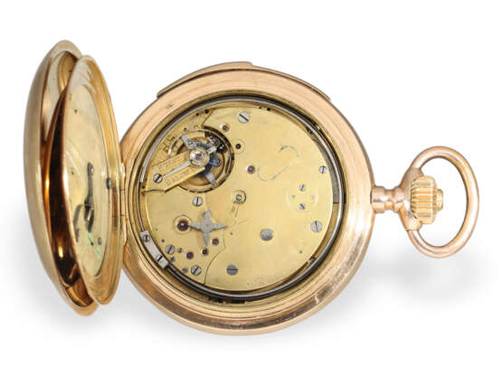 Pocket watch: heavy gold hunting case watch with minute repea… - photo 3