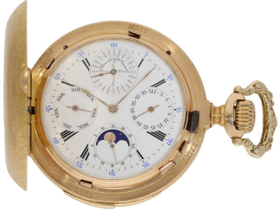 Taschenuhr: bedeutendes Genfer Chronometer mit ewigem Kalend… - Foto 1
