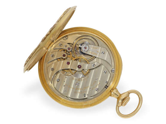 Pocket watch: probably unique, gold/enamel high relief watch… - photo 4