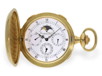 Pocket watch: heavy astronomical gold hunting case watch by I…