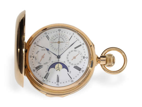 Pocket watch: important hunting case watch with 8 complicatio… - фото 3