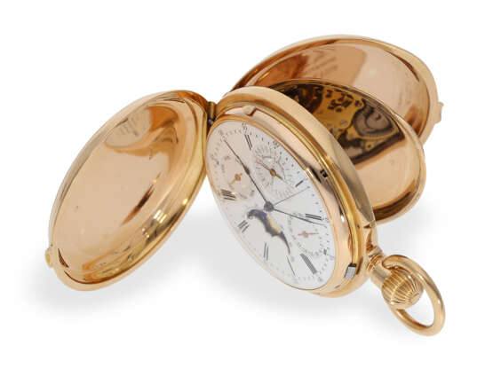 Pocket watch: important hunting case watch with 8 complicatio… - фото 10