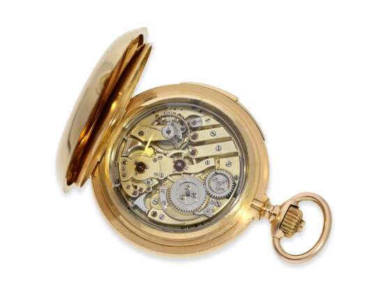 Pocket watch: Important, highly complicated gold hunting case… - фото 3