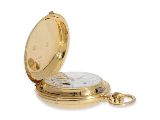 Pocket watch: Important, highly complicated gold hunting case… - фото 6
