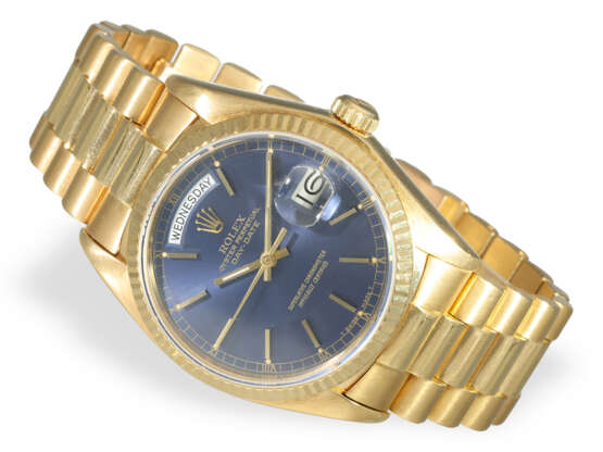 Wristwatch: Rolex Day-Date with blue dial, Ref. 18038, origin… - фото 11