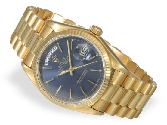 Wristwatch: Rolex Day-Date with blue dial, Ref. 18038, origin… - фото 12