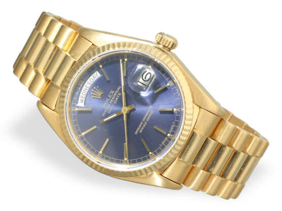 Wristwatch: Rolex Day-Date with blue dial, Ref. 18038, origin… - фото 13