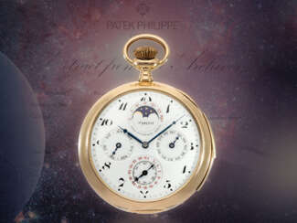 Important Patek Philippe gold/enamel pocket watch with 7 comp…