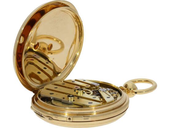 Pocket watch: absolute rarity, astronomical Ankerchronometer… - фото 5
