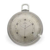 Pocket watch: Omega rarity, extremely rare steel watch with c… - photo 1