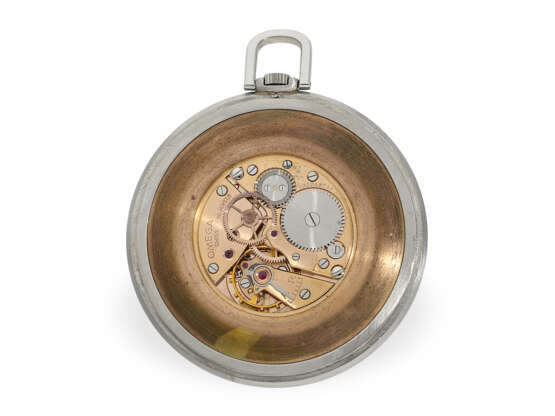 Pocket watch: Omega rarity, extremely rare steel watch with c… - photo 2