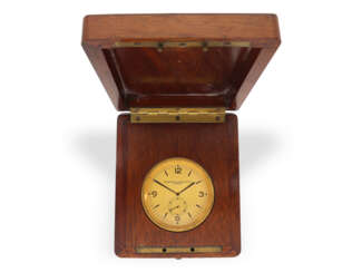 Deck watch: rare observation chronometer with mahogany box, V…