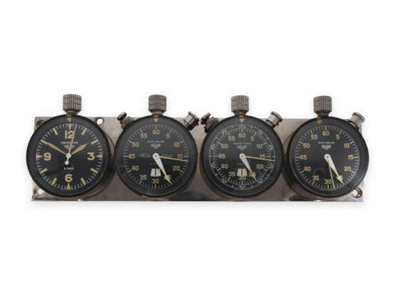 Stopwatch: extremely rare and early Heuer quadruple dashboard… - photo 1