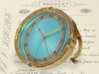 Table clock/travel clock: rarity, Breguet Art Deco 8-day Pend…