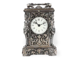 Travel clock: miniature travel clock with Renaissance case, F…