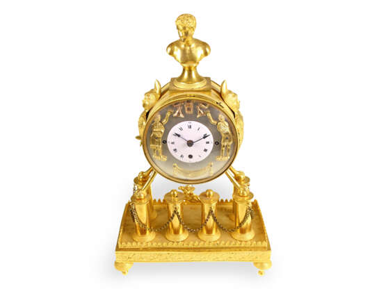 Table clock: early, very rare clock with Jacquemart figure au… - photo 4