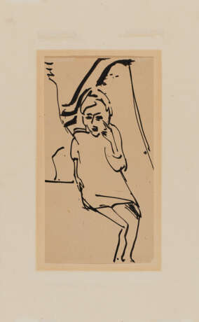 Ernst Ludwig Kirchner. Ohne Titel (Sitzende Dame) - Foto 2