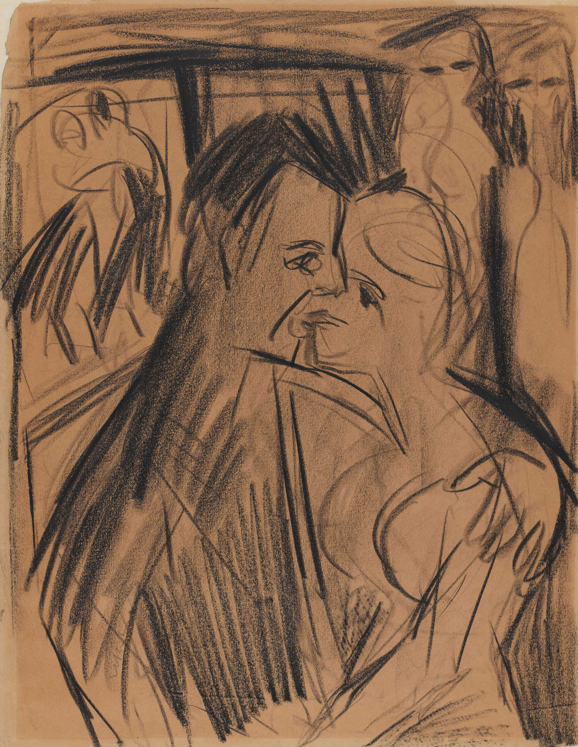 Ernst Ludwig Kirchner. Sich küssendes Paar