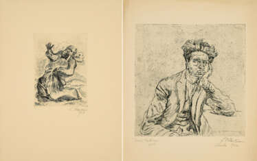 Ludwig Meidner. Mixed lot of 2 etchings