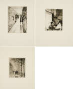 Lesser Ury. Lesser Ury. Mixed lot of 3 etchings