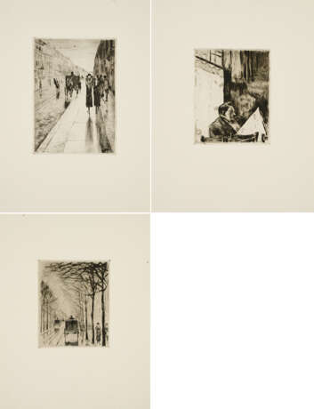 Lesser Ury. Mixed lot of 3 etchings - фото 1