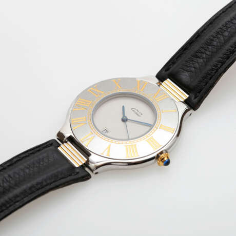CARTIER "Must 21" Armbanduhr, ca. 1990er Jahre. Edelstahl/goldplattiert. - photo 4