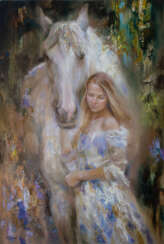 Дівчина з білим конем