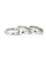 Set of Three Gold- and Solitaire-Rings