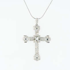Cross-Diamond-Pendant Necklace