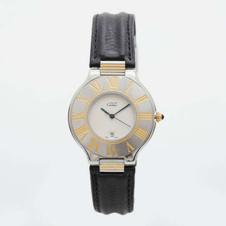 CARTIER "Must 21" Armbanduhr, ca. 1990er Jahre. Edelstahl/goldplattiert. - photo 5