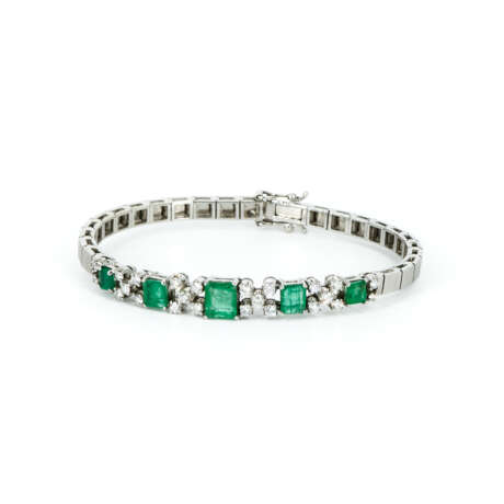 Emerald-Diamond-Bracelet - фото 1