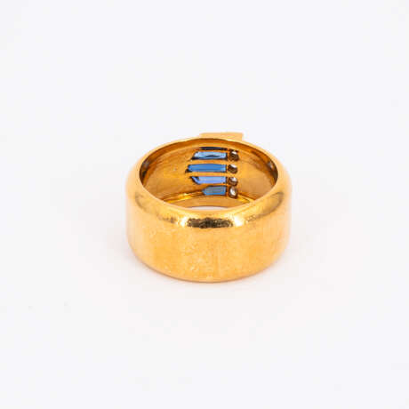 Sapphire-Diamond-Set: Bangle, Ring and Ear Clip-Ons - photo 7