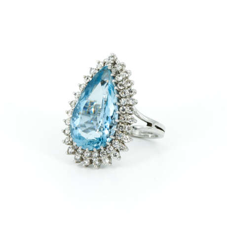 Aquamarin-Diamant-Ring - Foto 1