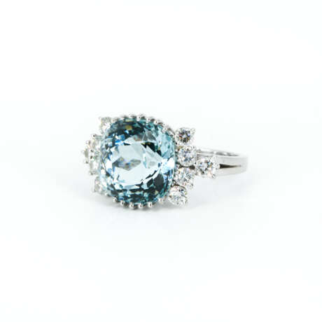 Aquamarine-Diamond-Ring - photo 1