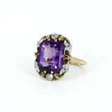 Amethyst-Diamond-Ring - фото 1