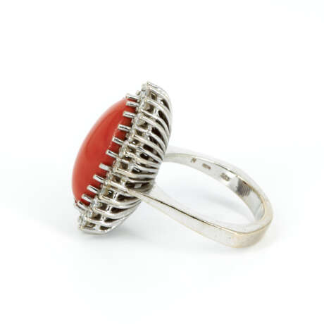 Coral-Diamond-Ring - photo 2