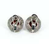 Coral-Diamond-Set: Ring and Ear Clips - photo 8