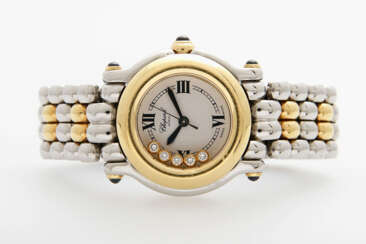 CHOPARD Damenuhr "Happy Sports", mini. Edelstahl/Gelbgold 18K. D: ca. 25mm (ohne Krone).