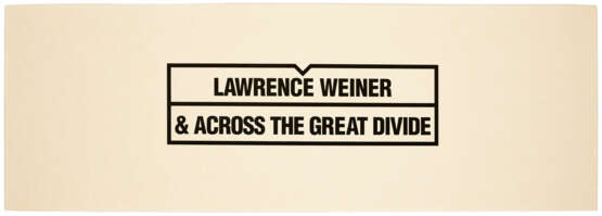 LAWRENCE WEINER (1942-2021) - фото 5