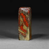 A LARGE ‘CHICKEN BLOOD’ SOAPSTONE SEAL - photo 1