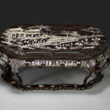A MOTHER-OF-PEARL-INLAID BLACK LACQUER LOW TABLE - фото 1