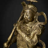 A LARGE WELL-CAST GILT-BRONZE FIGURE OF A GUARDIAN KING - photo 4