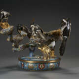 AN UNUSUAL CLOISONN&#201; ENAMEL BASIN WITH MAGPIES - фото 4
