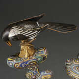 AN UNUSUAL CLOISONN&#201; ENAMEL BASIN WITH MAGPIES - photo 7