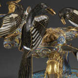 AN UNUSUAL CLOISONN&#201; ENAMEL BASIN WITH MAGPIES - photo 8
