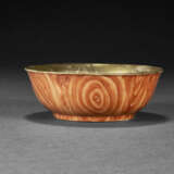 A GILT FAUX BOIS ENAMELED AND BOWL - photo 1