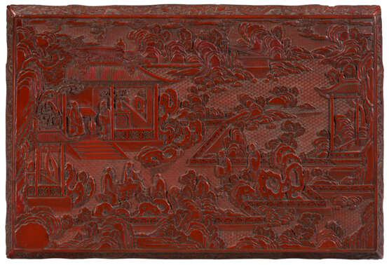 A CARVED RED LACQUER KANG TABLE - photo 3